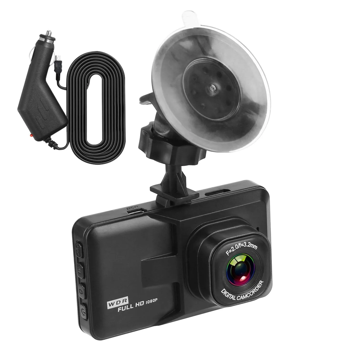 1080P Car DVR 3" Camera Dash Cam with 100° Angle Loop Recording Motion Detection