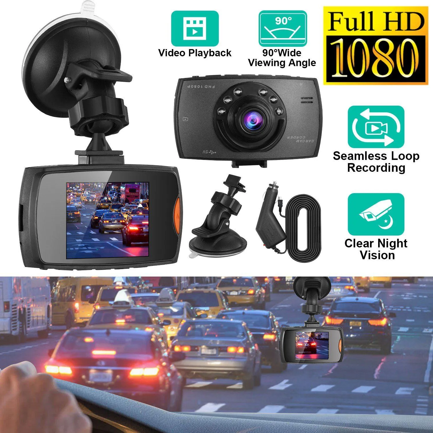 1080P Car DVR Camera Dash Cam