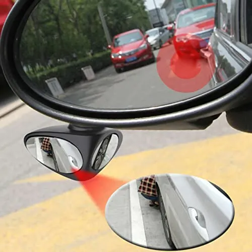 2 in 1 Car Blind Spot Mirror Wide Angle 360 Rotation Adjustable Convex