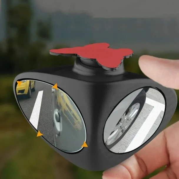 2 in 1 Car Blind Spot Mirror Wide Angle 360 Rotation Adjustable Convex