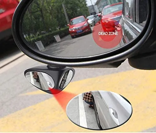 2 in 1 Car Blind Spot Mirror Wide Angle 360 Rotation Adjustable Convex