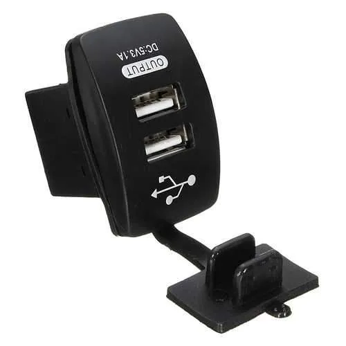 3.1A 12-24V 2 USB Car Cigarette Lighter Socket Splitter US Plug Charger For iphoneX 8/8Plus  Samsung