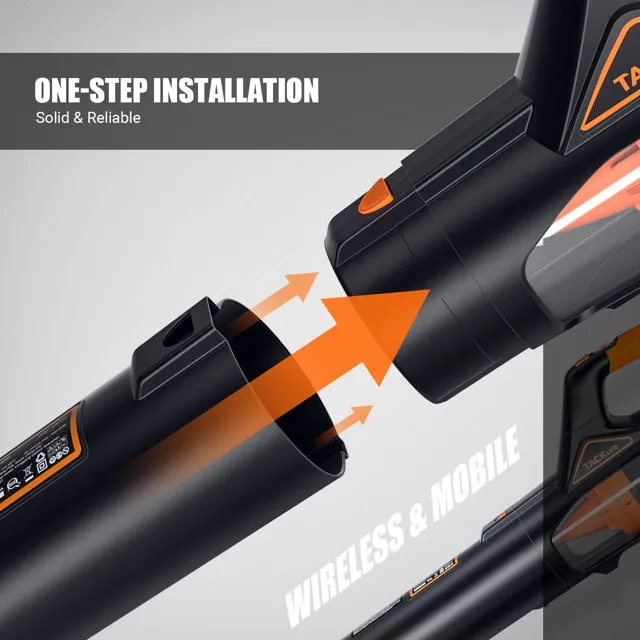 40V Cordless Leaf Blower with 4.0Ah Battery & Charger, Brushless Motor and 5-Speed Optional