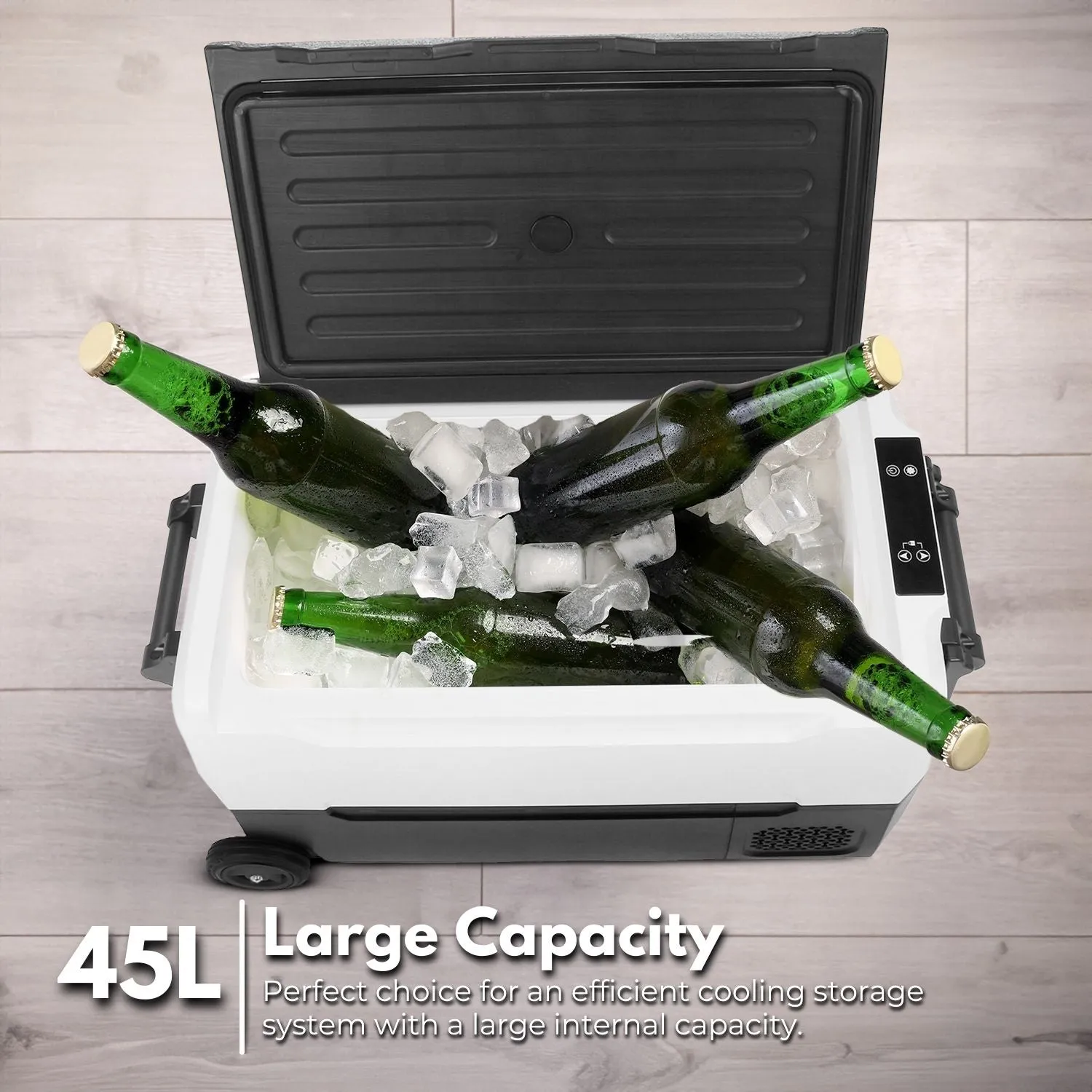 45L LCD Portable Camping Fridge, 12V Compressor - KILIROO