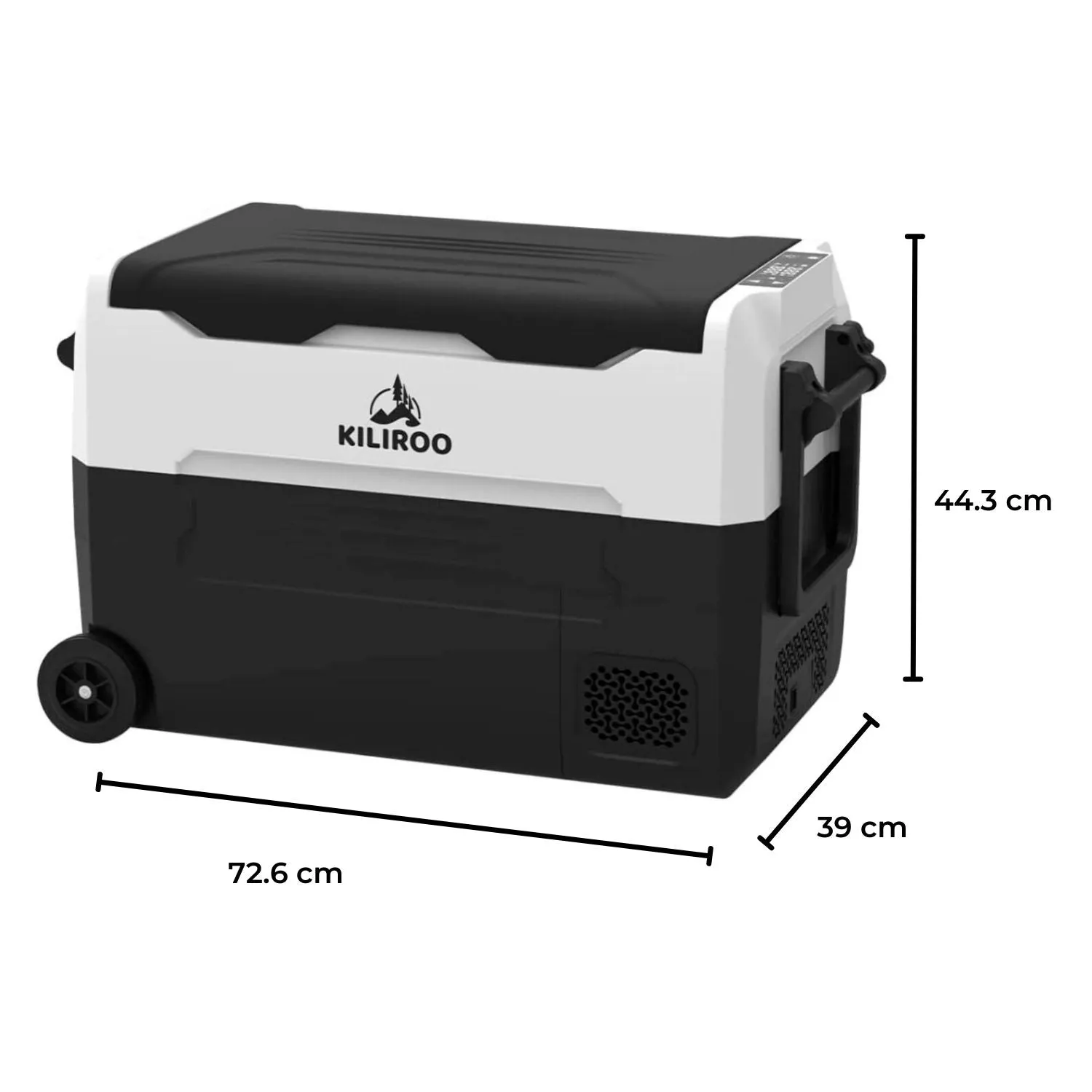 45L LCD Portable Camping Fridge, 12V Compressor - KILIROO