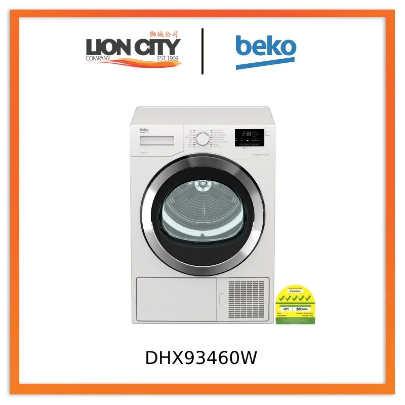 BEKO Pro DHX93460W 9 kg Heat Pump Tumble Dryer - White