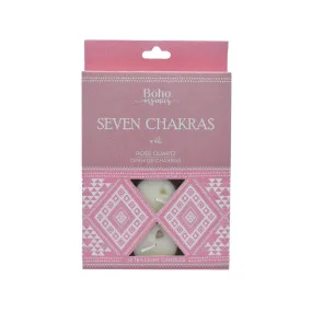 Boho Organics 12 Tea Light Soy Candles with Rose Quartz Crystals - Seven Chakras