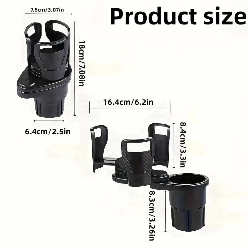 Car Adapter Adjustable Multifunctional Dual Cup Holder With Phone Holder Aromatherapy Organizer