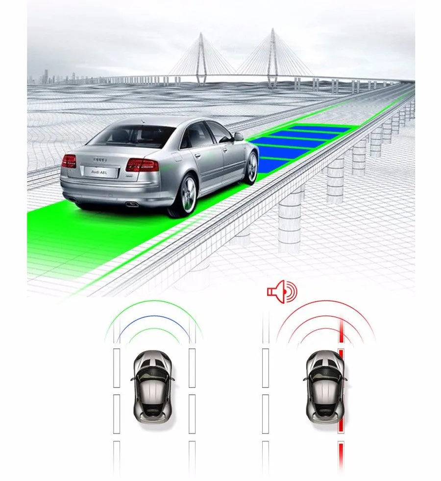 Car DVR Camera Dual Lens with Distance Video Recorder Registrar