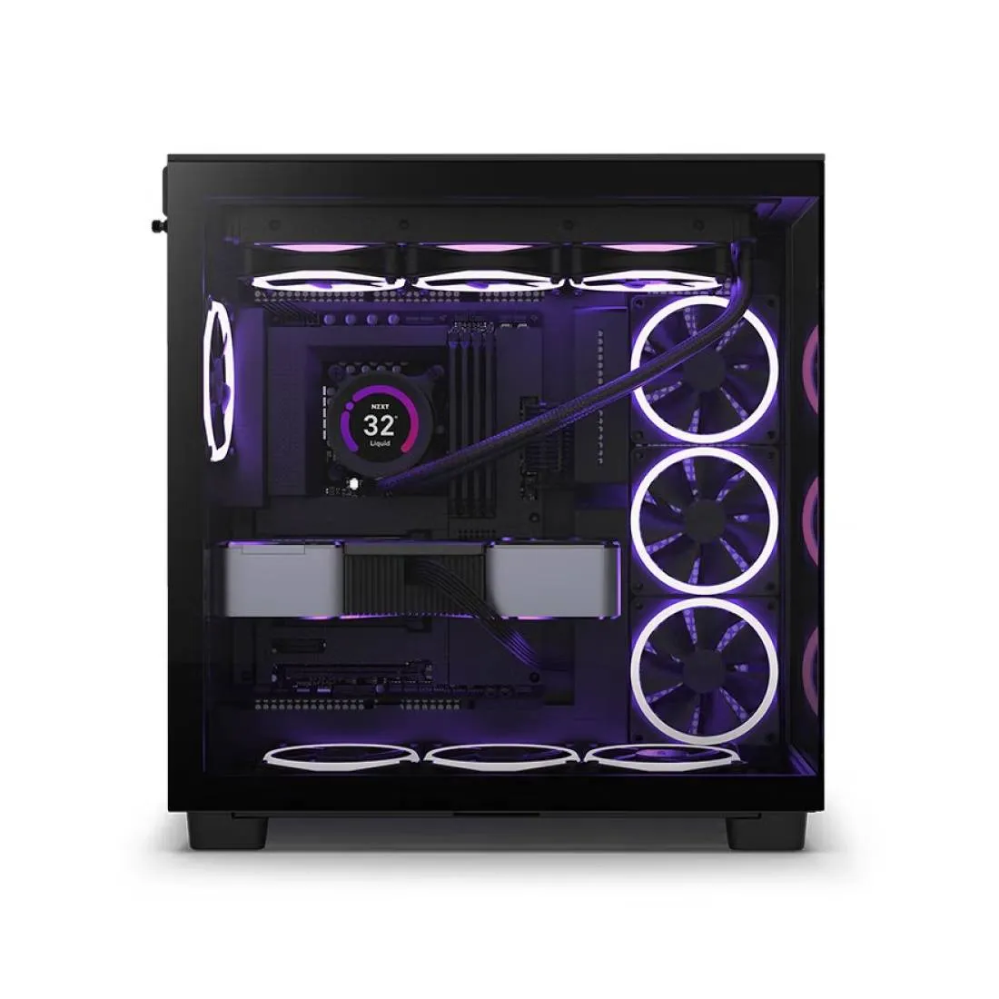 Case NZXT H9 Flow, ATX/Micro-ATX, Mid Tower, black