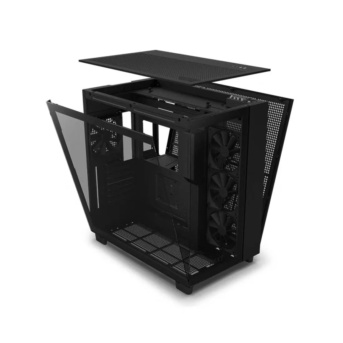 Case NZXT H9 Flow, ATX/Micro-ATX, Mid Tower, black