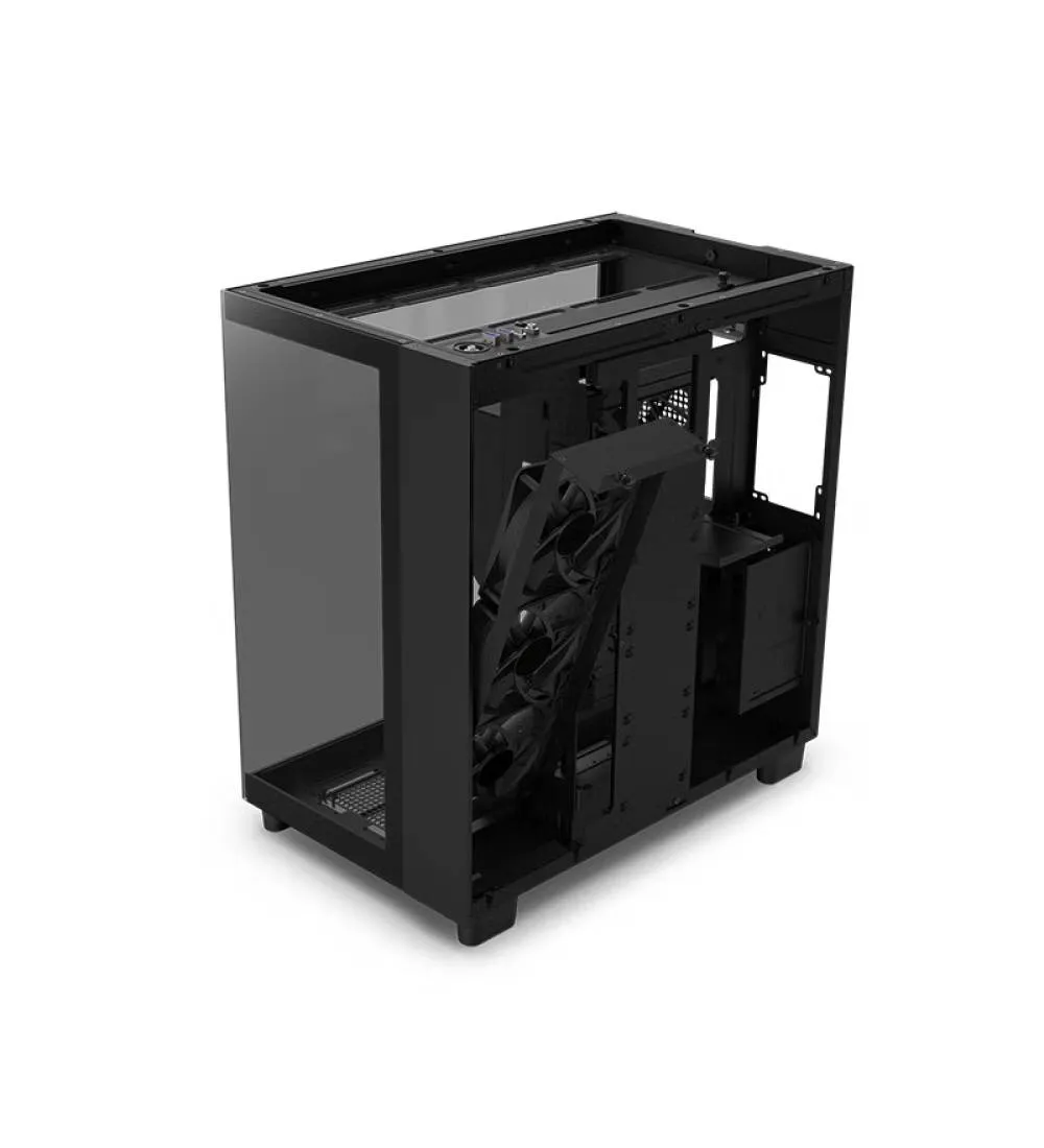 Case NZXT H9 Flow, ATX/Micro-ATX, Mid Tower, black