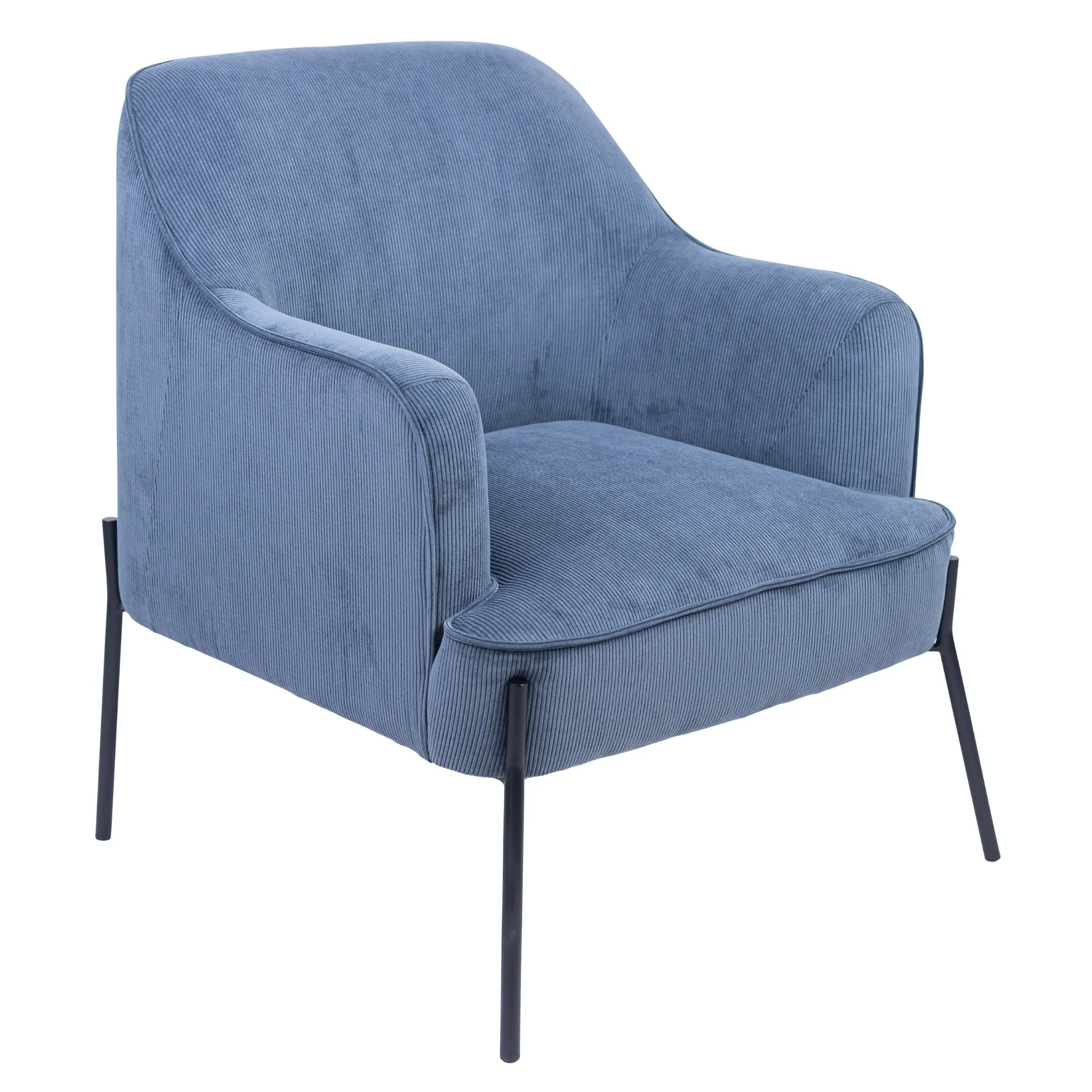 Comfortable Scandinavian Chenille Armchair, Slate Grey