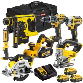 Dewalt 18V 7 Piece Power Tool Kit with 3 x 4.0Ah Battery & Charger T4TKIT-630