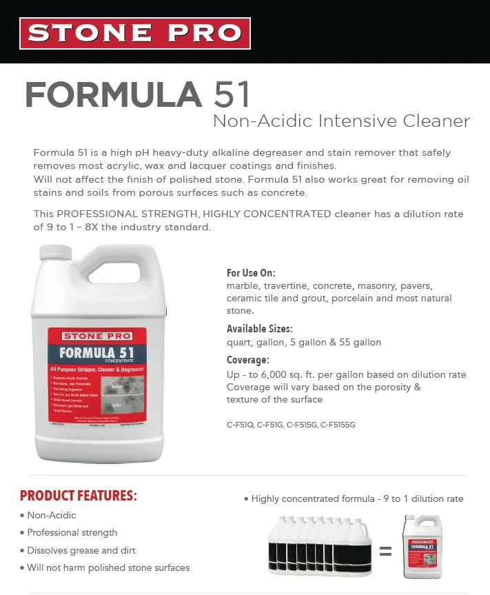 Formula 51 Heavy-Duty Alkaline Cleaner & Degreaser 5gal