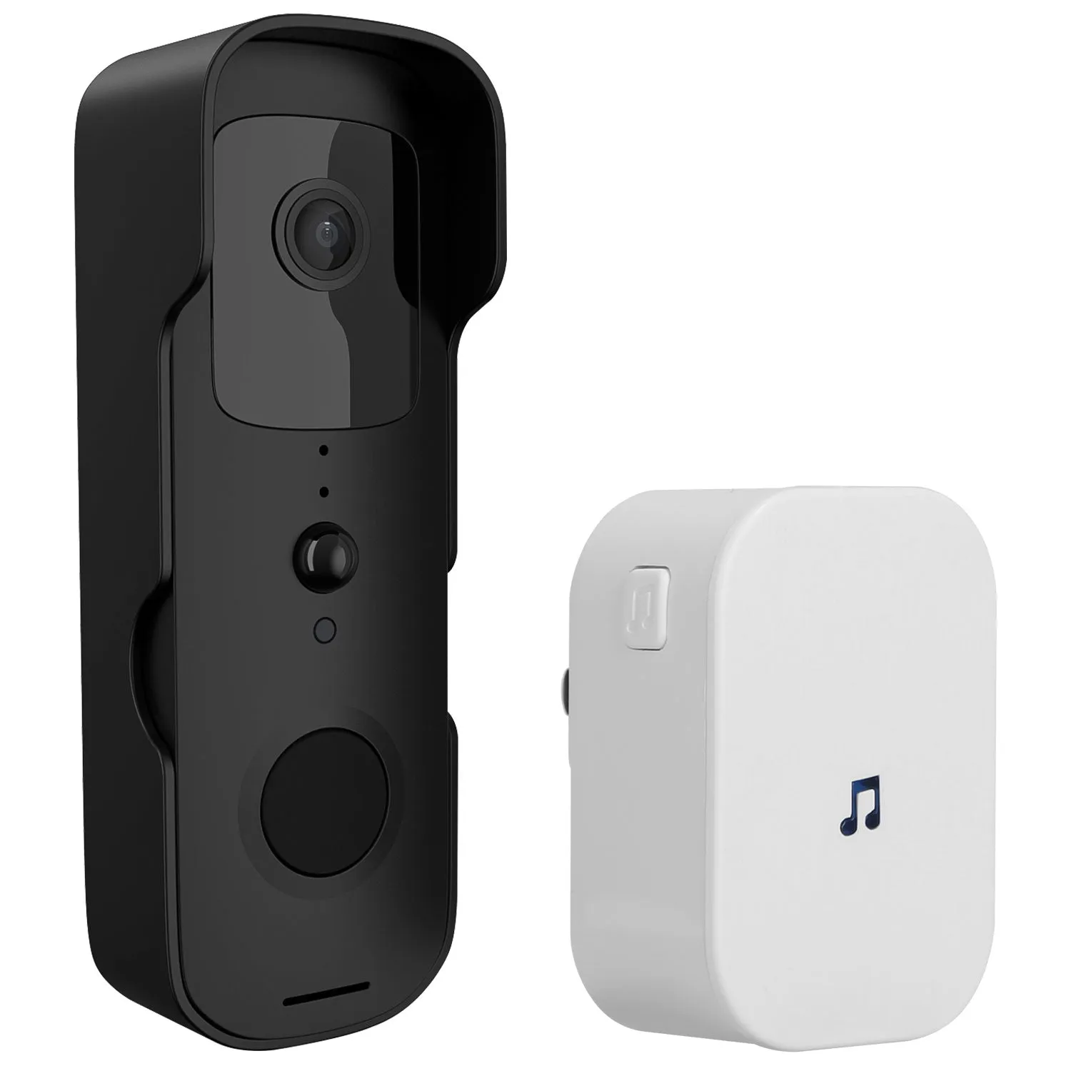 Fresh Fab Finds Wireless Smart Wi-Fi Video Doorbell Security Phone Doorbell Intercom Camera Two Way Audio Night Vision Compatible with Alexa Google Assistant