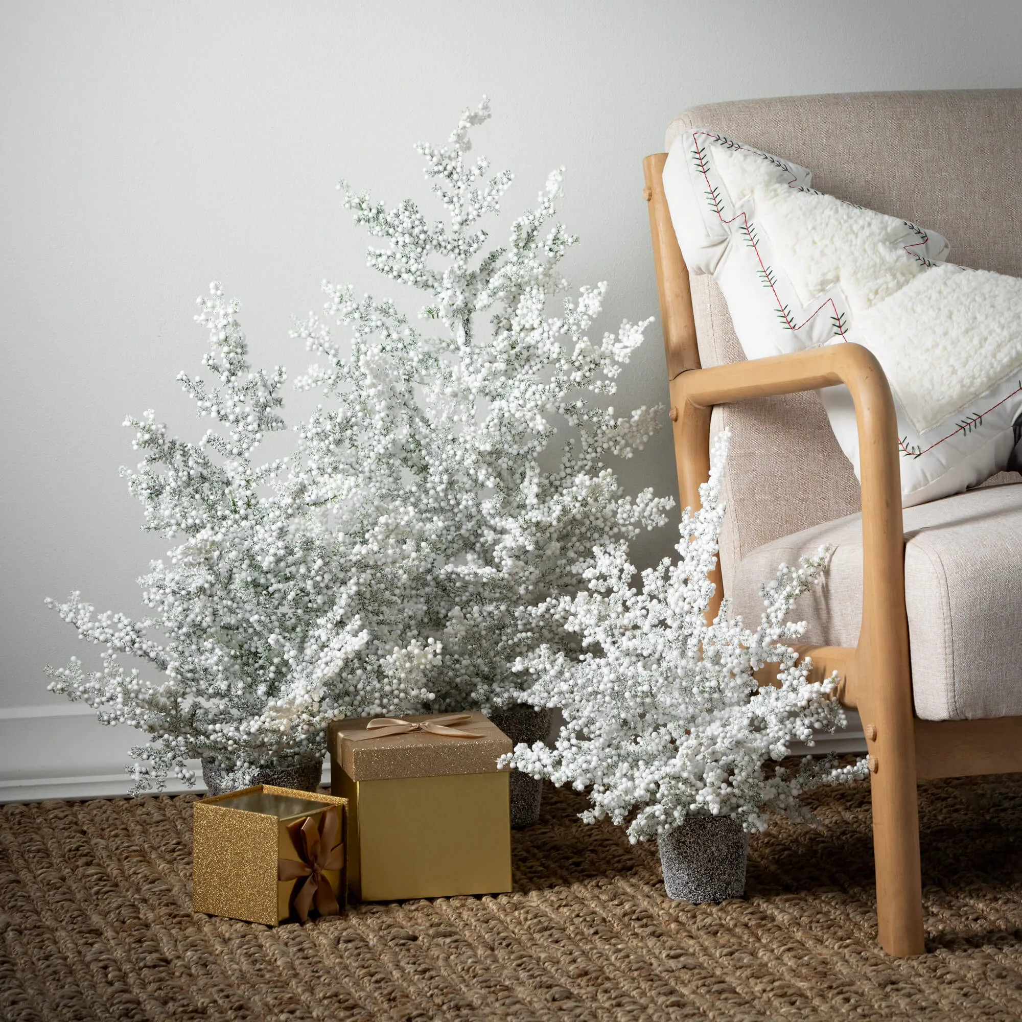 Frosted Juniper Tabletop Trees