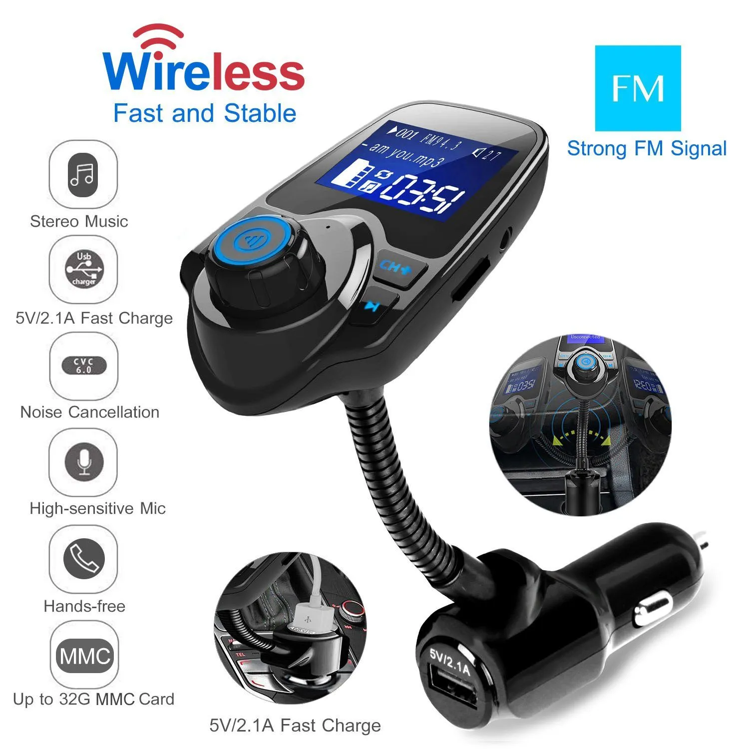 iMounTek Car Wireless FM Transmitter