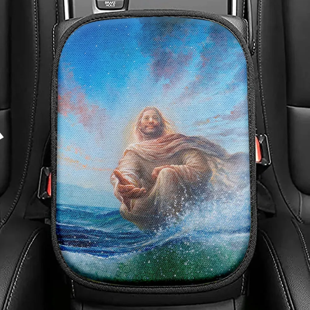 Jesus Stretched Out His Hand Seat Box Cover, God Of Wonders Pictures, Christian Interior Car Accessories