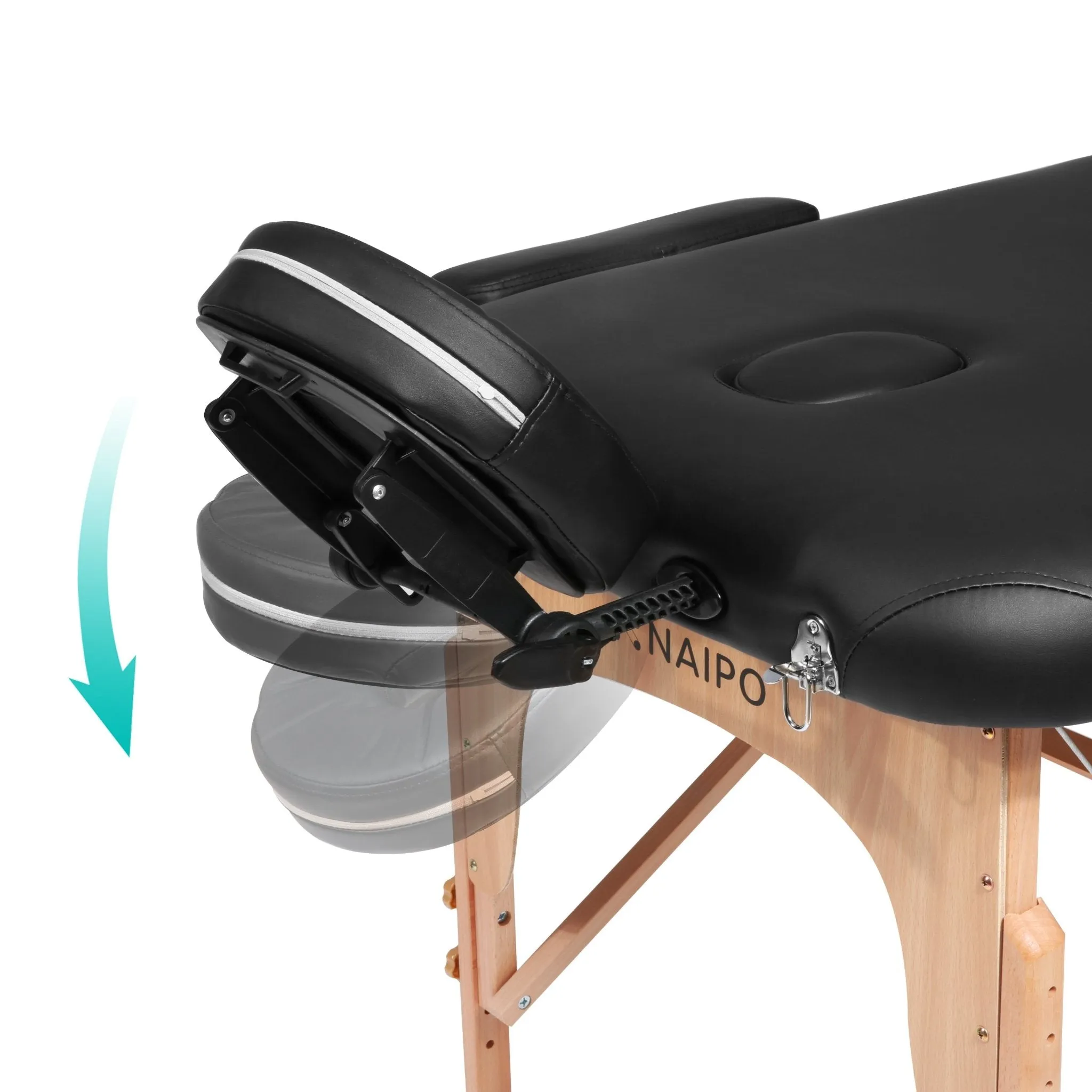 Naipo Portable Massage Table with Wooden Feet