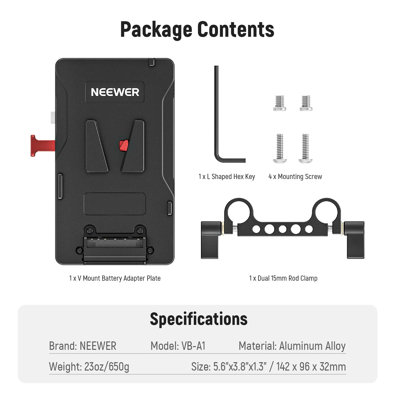 NEEWER VB-A1 V Mount Battery Adapter Plate