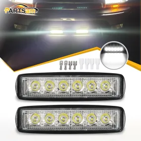 Partsam 6" LED Light Bar White 36W 6500K Super Bright Spot Work Light Pods Single Row Off Road Driving Light Fog Light Boat Light Waterproof SUV ATV 4WD Car Truck Golf Cart 12V 24V IP67 (2pcs)