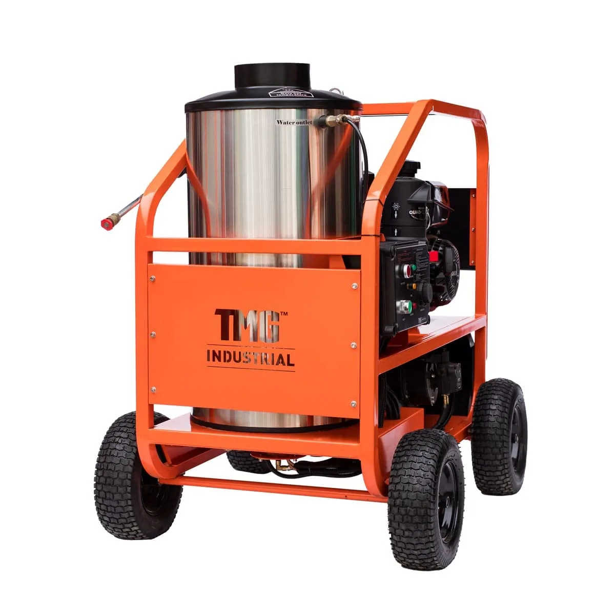 TMG Industrial 2700 PSI Hot Water Pressure Washer, 7 HP Kohler Engine, Oil Fired, Triplex Plunger Pump, 33' High-Pressure Hose, TMG-HW28