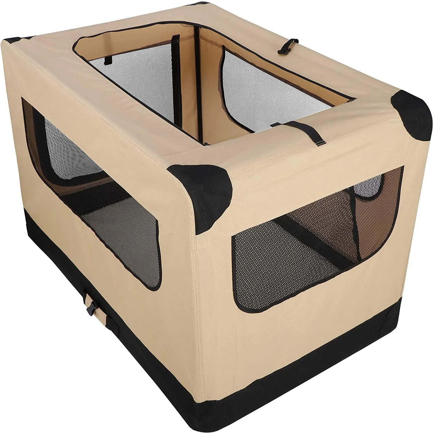 ZENY™ Extra Large Folding Soft Dog Crate Kennel Portable Pet Travel Carrier with Straps and Ventilated Comfortable Design